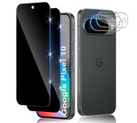 Funrae Verre Trempé Anti-Espion pour Google Pixel 10 avec Caméra Arrière Protecteur [2+2 Pcs], Protection Objectif Caméra pour Tout Coque，Dureté 9H HD Glass Anti-Spy Protection d’écran