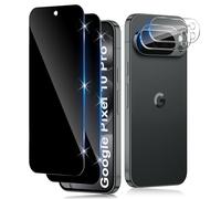 Funrae Verre Trempé Anti-Espion pour Google Pixel 10 Pro avec Caméra Arrière Protecteur [2+2 Pcs], Protection Objectif Caméra pour Tout Coque，Dureté 9H HD Glass Anti-Spy Protection d’écran