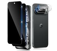 Funrae Verre Trempé Anti-Espion pour Google Pixel 10 Pro XL avec Caméra Arrière Protecteur [2+2 Pcs], Protection Objectif Caméra pour Tout Coque，Dureté 9H HD Glass Anti-Spy Protection d’écran