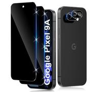 Funrae Verre Trempé Anti-Espion pour Google Pixel 9A 5G avec Caméra Arrière Protecteur [2+2 Pcs], Protection Objectif Caméra pour Tout Coque，Dureté 9H HD Glass Anti-Spy Protection d’écran
