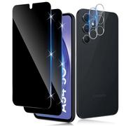Funrae Verre Trempé Anti-Espion pour Samsung Galaxy A54 5G avec Caméra Arrière Protecteur [2+2 Pcs], Protection Objectif Caméra pour Tout Coque，Dureté 9H HD Glass Anti-Spy Protection d’écran