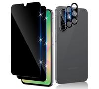 Funrae Verre Trempé Anti-Espion pour Samsung Galaxy A56 5G avec Caméra Arrière Protecteur [2+2 Pcs], Protection Objectif Caméra pour Tout Coque，Dureté 9H HD Glass Anti-Spy Protection d’écran
