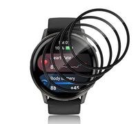 Funrae Verre Trempé Compatible avec Garmin Venu 4 45MM [4 pièces], sans Bulles Résistant aux Rayures, HD Qualité Supérieure Transparent Proteggi Schermo, TPU Souple Film Protecteur d'écran