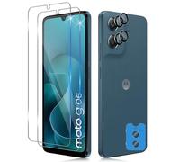 Funrae Verre Trempé pour Motorola Moto G06 avec Caméra Arrière Protecteur[2+2 PCS], Dureté 9H [Sans Bulles] [Ultra HD] Ultra Résistant Film Vitre Trempé Protection écran [Transparente]