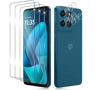 Funrae Verre Trempé pour Motorola Moto G57 Power/G67 Power avec Caméra Arrière Protecteur[3+3 PCS], Dureté 9H [Sans Bulles] [Ultra HD] Ultra Résistant Film Vitre Trempé Protection écran [Transparente]