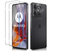 Funrae Verre Trempé pour Motorola Moto G75 5G avec Caméra Arrière Protecteur [2+2 Pièces], Dureté 9H [Sans Bulles] [Ultra HD] Ultra Résistant Film Vitre Trempé Protection écran [Transparente]