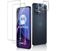 Funrae Verre Trempé pour Motorola Moto G84 5G + Caméra Arrière Protecteur [2+2 Pièces], [9H Dureté] Sans Bulles, Anti-Rayures, HD Ultra Résistant Film Protection écran Vitre Trempé-Transparent