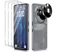 Funrae Verre Trempé pour Nothing Phone 3a Pro 5G avec Caméra Arrière Protecteur[3+2 PCS], Dureté 9H [Sans Bulles] [Ultra HD] Ultra Résistant Film Vitre Trempé Protection écran [Transparente]