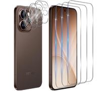 Funrae Verre Trempé pour OPPO Reno 15 Pro 5G avec Caméra Arrière Protecteur[3+3 PCS], Dureté 9H [Sans Bulles] [Ultra HD] Ultra Résistant Film Vitre Trempé Protection écran [Transparente]