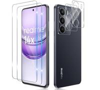 Funrae Verre Trempé pour Realme 14X 5G avec Caméra Arrière Protecteur[2+2 PCS], Dureté 9H [Sans Bulles] [Ultra HD] Ultra Résistant Film Vitre Trempé Protection écran [Transparente]