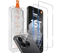 Funrae Verre Trempé pour Xiaomi Mi 15T Pro/15T 5G | avec Caméra Arrière Protecteur [2+2 PCS], Dépoussiérage Automatique, Protection écran [9H Dureté] HD Film Vitre en Trempé