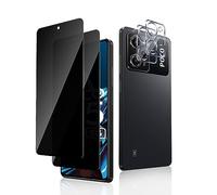 Funrae Verre Trempé pour Xiaomi Poco X5 Pro + Caméra Arrière Protecteur [2+2 Pièces] [9H Dureté] Sans Bulles, Anti-Rayures, Privacy Screen Protector Ultra Résistant Film Protection écran