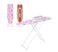 funrautz Planche à repasser 107 x 30 cm - Panneau en métal - Housse résistante à la chaleur et aux brûlures - Hauteur réglable - Table à repasser compacte et robuste - Pieds antidérapants - Violet