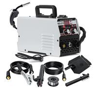 funrautz Poste à Souder MIG Multifonctionnel, Puissant et Portable, Affichage Numérique LED, Soudage MIG/TIG/ARC, Sans Gaz, Idéal pour Acier et Aluminium, Soudeuse Inverter pour Ateliers et Bricol