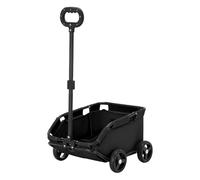 funrautz Poussette à 4 roues pour chien, transport portable pour chats et chiens de petite et moyenne taille, chariot de jogging léger pour voyage et promenade, noir