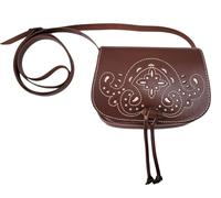 Funrey Sac à bandoulière en cuir convertible en sac banane en marron Dimensions 19 x 14 x 5 cm