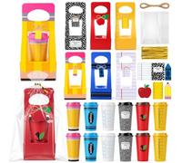 Funrous Lot de 12 gobelets en plastique avec poignée en ruban pour enseignant, remise de diplôme, rentrée scolaire, fête de 473,6 g