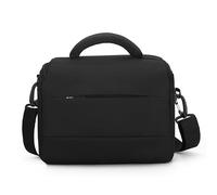 FUNSEED Sac pour appareil photo pour homme et femme, sac à bandoulière compact en tissu Oxford résistant à l'usure pour appareils photo DSLR/SLR/sans miroir (noir, taille L)