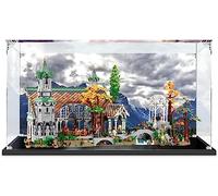 Funshake Teca pour Lego 10316 Icons Le Seigneur des Anneaux : Grand ravin, à l'épreuve de la poussière Vitrine acrylique plexiglas acrylique affichage case (modèle non inclus) (Style 01)