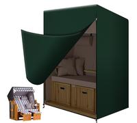 Funshot Housse de protection pour fauteuil-cabine de plage - Imperméable - Coupe-vent - Résistant aux UV - Résistant à la déchirure - 135 x 105 x 140 x 175 cm - Vert