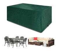 Funshot Housses de Meubles de Jardin, Housse Salon De Jardin Imperméables,Housse de Table Extérieur Bâche,Housse Salon de Jardin Protection pour Tous Les Temps, Anti-UV,242x162x90cm Grün