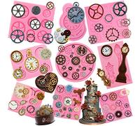 Funshowcase Kit de moules en silicone pour montre et horloge style steampunk 9-pack (1176 1181 1182 1225 2241-2243)
