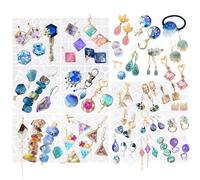 FUNSHOWCASE Lot de 2 moules en silicone en pierre précieuse - Carreaux de mosaïque - Pour résine époxy et argile polymère