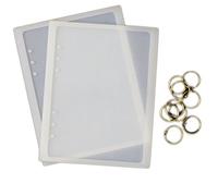 Funshowcase Lot de 5 moules rectangulaires en silicone pour moulage de résine époxy, cire, argile polymère, argile liquide, projets d'artisanat avec 12 anneaux assortis