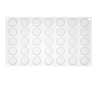 FUNSHOWCASE Mini moule rond en silicone pour cavité 2,3 x 2,3 x 1 cm 35 cavités