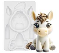 FUNSHOWCASE Moule à fondant en forme d'animal de la ferme - 8,6 cm de haut