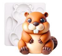 FUNSHOWCASE Moule à fondant en silicone castors pour décoration de gâteau 8,9 cm de haut