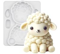 FUNSHOWCASE Moule à fondant mouton animal de la ferme pour gâteau 8,4 cm de haut