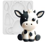 FUNSHOWCASE Moule à fondant vache animal de la ferme pour gâteau 8,4 cm de haut