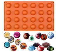 FUNSHOWCASE Moule en silicone 24 cavités en forme de dôme hémisphère