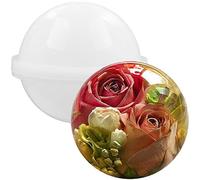 Funshowcase Moule sphère en silicone pour résine époxy, fabrication de bijoux, cire de bougie, savon fait maison, bombe de bain 10,2 cm