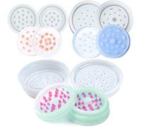 FUNSHOWCASE Plante Broyeur Résine Époxy Silicone Moules Set Pour Épices Thé Feuille 3 Tailles 2.5 inch 2inch 1.6inch