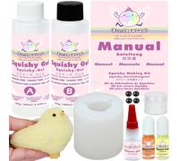 FUNSHOWCASE Taba Squishy Maker Moule en silicone Big Chick + gel + kits Fufu Squish Making Pack