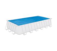 Funsicle Bâche Solaire rectangulaire pour Piscine, 7,3 x 3,66 m, Augmente la température de l'eau de -13,3 °C, Convient aux piscines rectangulaires Hors Sol de 7,32 m x 3,66 m - Bleu