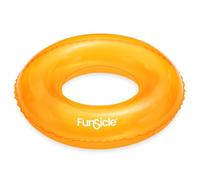 FUNSICLE, Bouée Gonflable Transparente Jaune pour Piscine, Idéale pour l'Apprentissage de la Natation, Dimensions 66X18 cm, Sécurité et Plaisir Aquatique Garantis