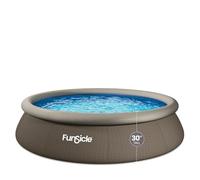 FUNSICLE Piscine Autostable Quickset Designer™ Pool - Ø 3,66m x h 76cm - Motif Dark Double Rattan - Capacité 5450 L - Épurate