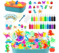 Funsland Aqua Fairy Mega Set, 6 Oeufs de Dinosaure Kit de Bricolage, 23 Bouteilles de gel Coloré Doux et facile à presser, Elfe d'eau Magique Cadeau Jouet pour les Enfants de plus de 3 Ans