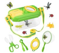 Funsland Kit de Recherche pour Enfants à partir de 4 Ans, kit Explorateur avec boîte d'observation d'insectes, loupe pour Enfants, Attrape-Insectes, 12 Faux Insectes, Filet Papillon, Cadeaux pour