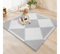 Funsland Tapis de jeu puzzle pour bébé 32 pièces - Tapis d'éveil pour bébé en mousse EVA antidérapant sans substances nocives 127 x 127 cm Tapis de jeu pour enfants pour intérieur/extérieur/clôture