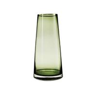 FUNSOBA Vase de Fleurs en Verre Vert avec Ouverture dorée pour centres de Table, décoration de Maison, Mariage (1, Grand)