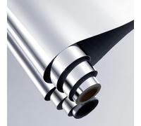 FunStick 30 cm x 12 m - Autocollants miroir flexibles sans verre - Réfléchissants de sécurité décollables et collables - Art mural pour salle de bain et maison