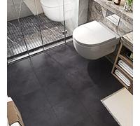 FunStick 30x30CM 30 Dalles Autocollantes Sols Garage Revêtement Sols PVC Adhésif Rouleau Carreau de Ciment Gris Anthracite Lavable Dalle PVC Adhesive Sol Salle de Bain Cuisine Carrelage Sol Intérieur
