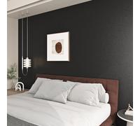 FunStick 40CM x 6M Papier Peint Adhesif Mural Noir Mat Papier Peint Autocollant Noir Papier Adhesif pour Meuble Cuisine Rouleau Adhesif Decoratif Noir pour Cuisine Salon Étanche Stickers Meuble