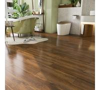 FunStick 90×15CM 35 Dalles PVC Adhesive Sols Imitation Carrelage Adhesif Sol Cuisine Salon Effet Bois Revetement de Sol PVC Lino Camping Garage Marron Dalle Vinyle Sols Adhesive Salle de Bain Bois