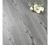 FunStick 90CM×15CM 15 Dalles PVC Adhesive Murale Salle de Bain Chambre Sol Vinyle Rouleau Adhesif Bois Gris Revêtement de Sol PVC Effet Bois Naturel Imperméable Carrelage Adhesif Mural Cuisine