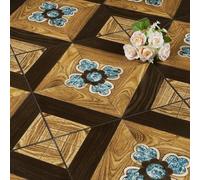 FunStick Dalle PVC Adhesive Sol Effet Bois Vintage Sevilla Dalle Lino Sol Adhesif PVC Salle de Bain Cuisine Interieur Revêtement Mural Adhésif Bois Marron Carreaux Adhesif Chambre 30×30CM 5 Dalles